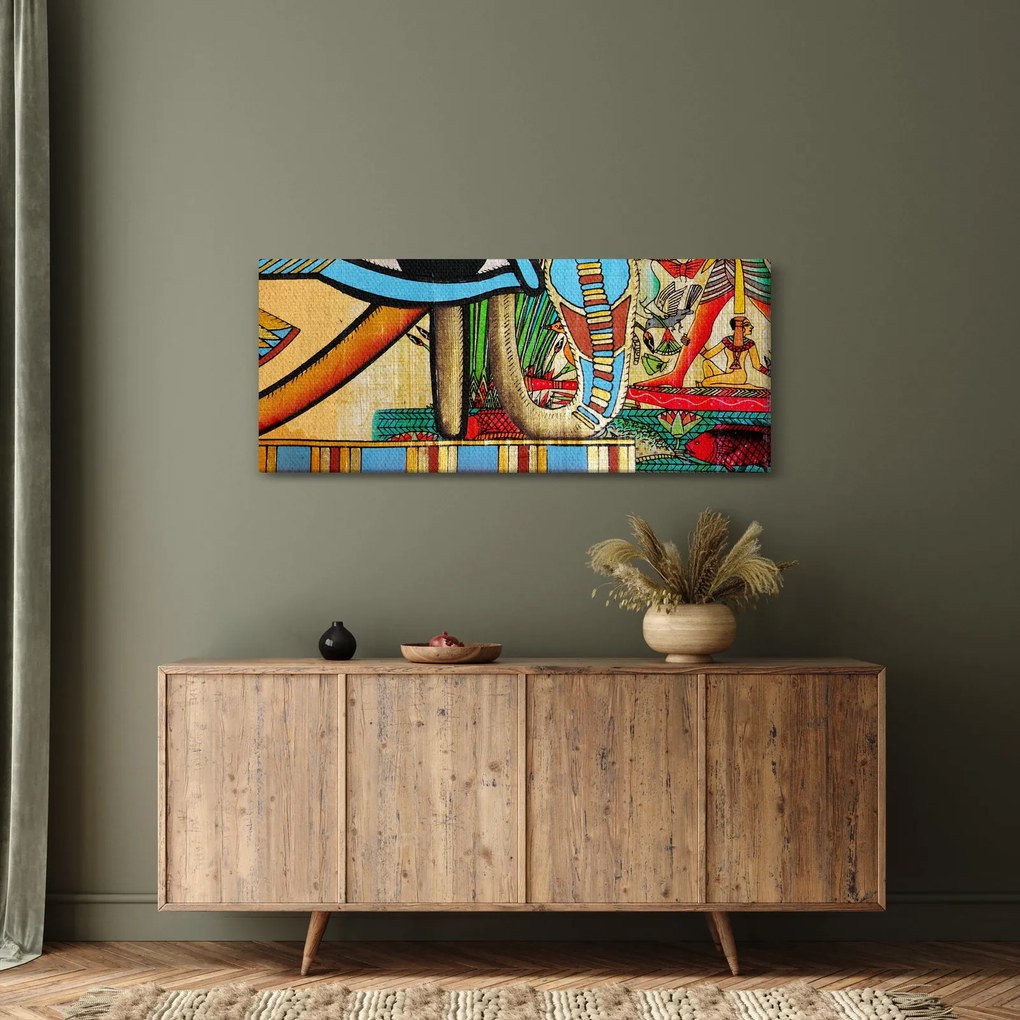 Egyiptomi motívumú kép (120x50 cm)