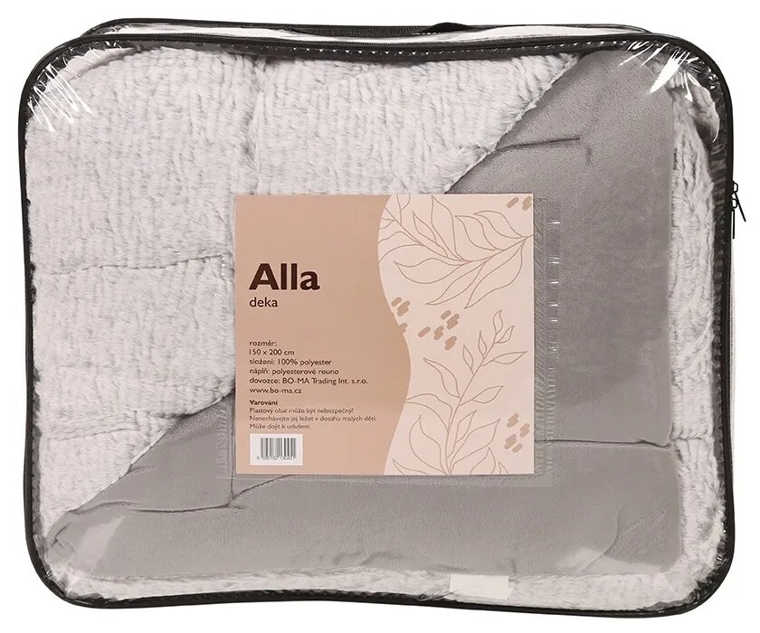 Alla takaró világosszürke, 150 x 200 cm