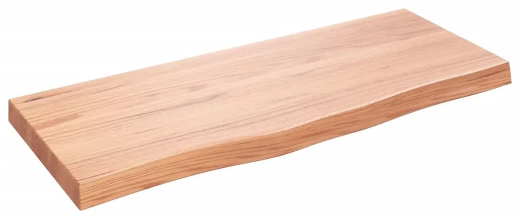 világosbarna kezelt tömör tölgyfa asztallap 100x40x(2-6) cm