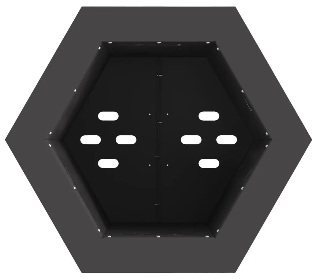 Fire Pit Black 38 x 38 x 51 cm Cold-rolled steel