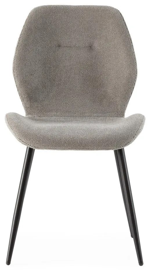 Világosszürke kárpitozott étkezőszék szett 4 db-os Ansu – Marckeric