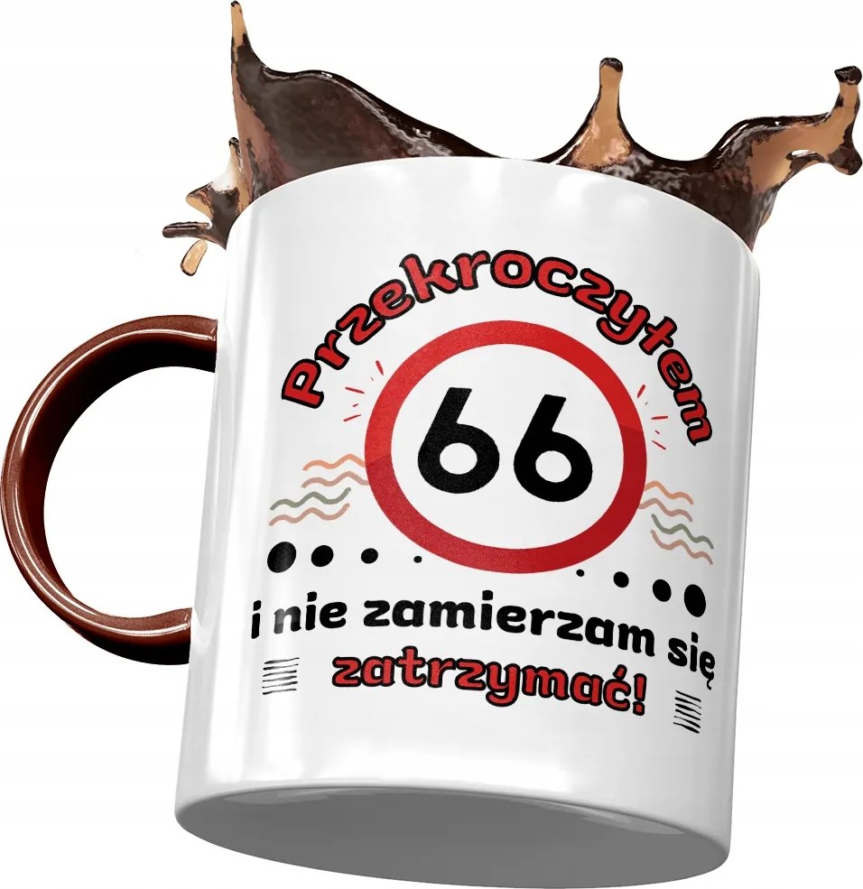 Bordó Bögre Születésnapra 66 66-es 66-os Ajándék Nyomtatott Fotóval