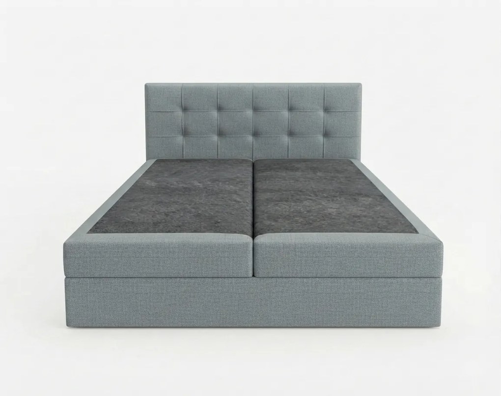 Kárpitozott boxspring ágy DIRELIS TRINITY 140x200 cm szürke Matrac: Bonell rugós matrac