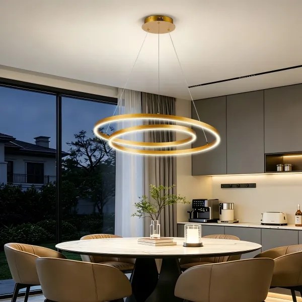 BRILAGI-LED Fényerőszabályozható függeszték kábelen TWISTER LED/75W/230V 3000-6000K arany +Távirányító