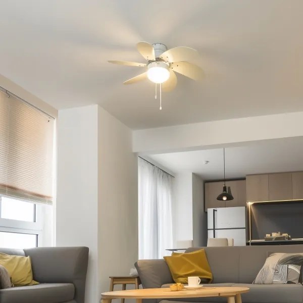 ZEVENTI - Mennyezeti ventilátor FAMARA 1xE14/60W/230V fehér