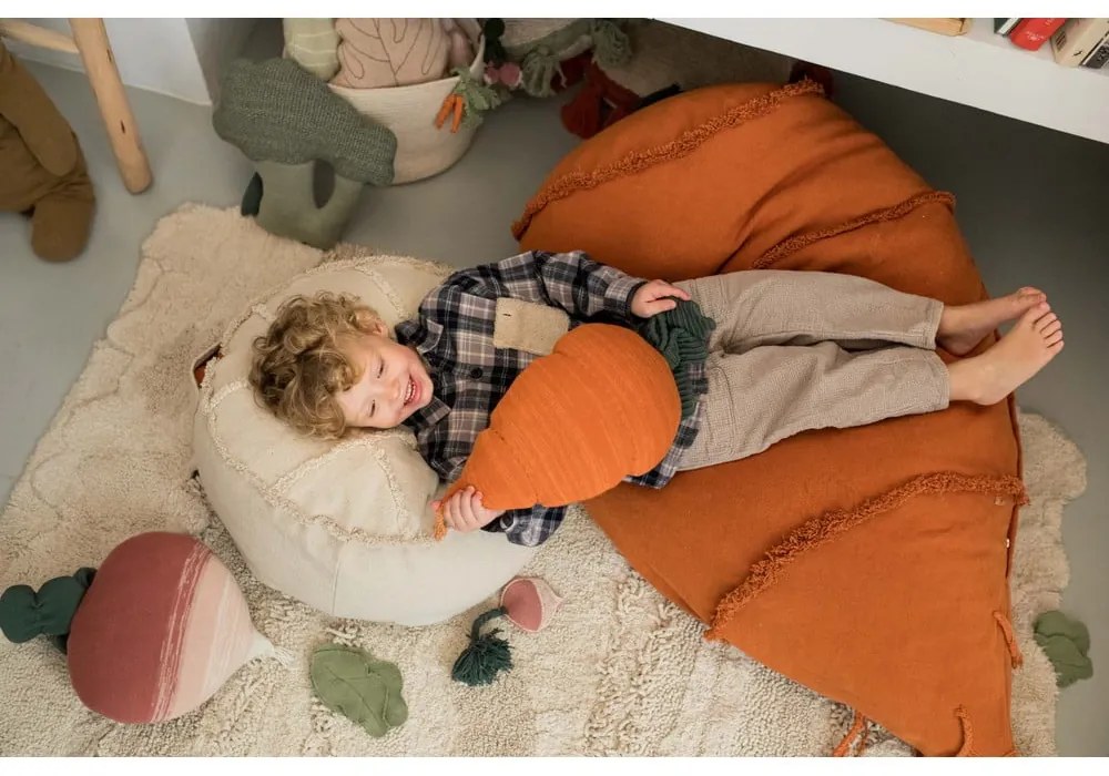 Krémszínű gyerek babzsákfotel Tic-Tac-Toe – Lorena Canals