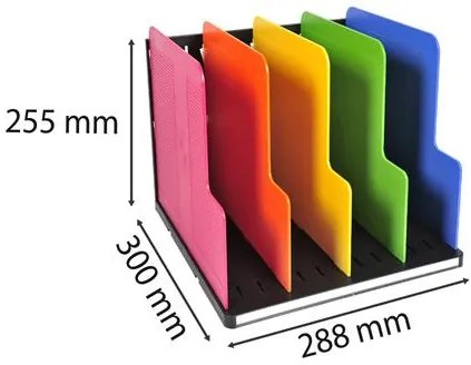 Dokumentum szortírozó, műanyag, 4 részes, álló, EXACOMPTA Modulotop Iderama&amp;reg;, színes (EX390914D)