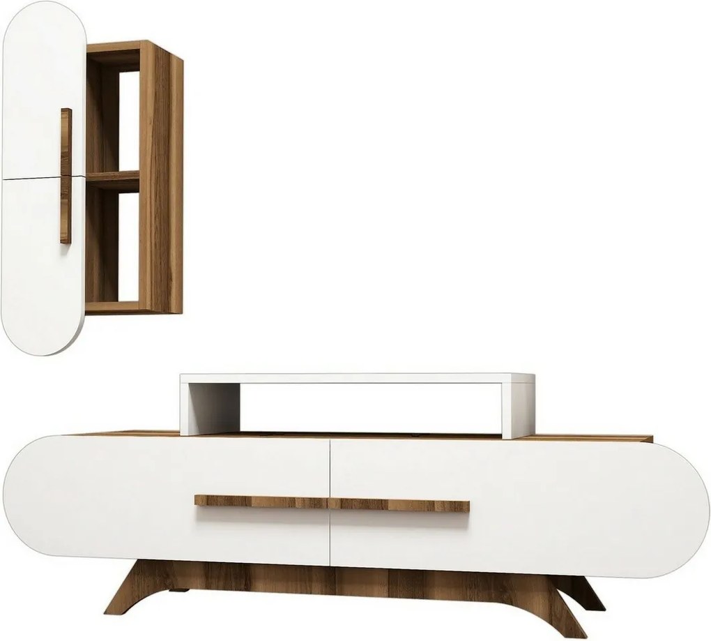 Rose Walnut and White TV-szekrény