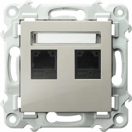 Számítógép aljzat dupla, 5e kat. Kasmír Zafír Bézs Ospel