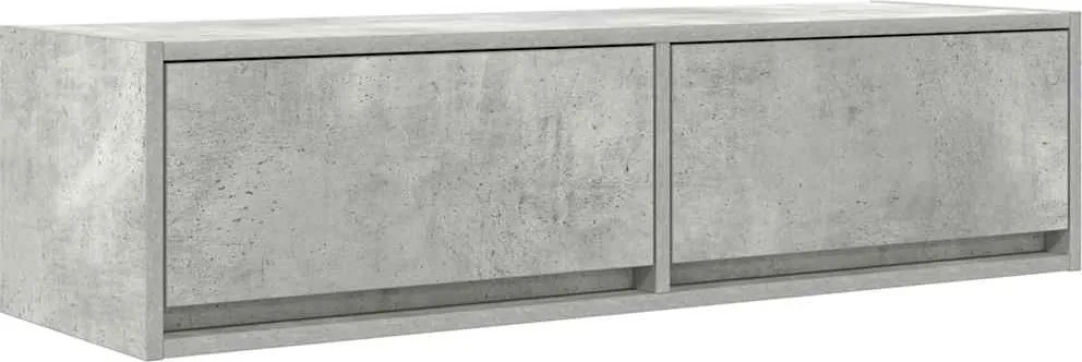 vidaXL TV szekrény fiókkal Beton szürke 100 x 31 x 25,5 cm Faanyag