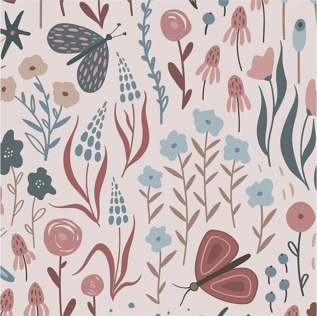 Flizelin tapéta fali flizelin prémium rovar virágok 250x250 ragasztó