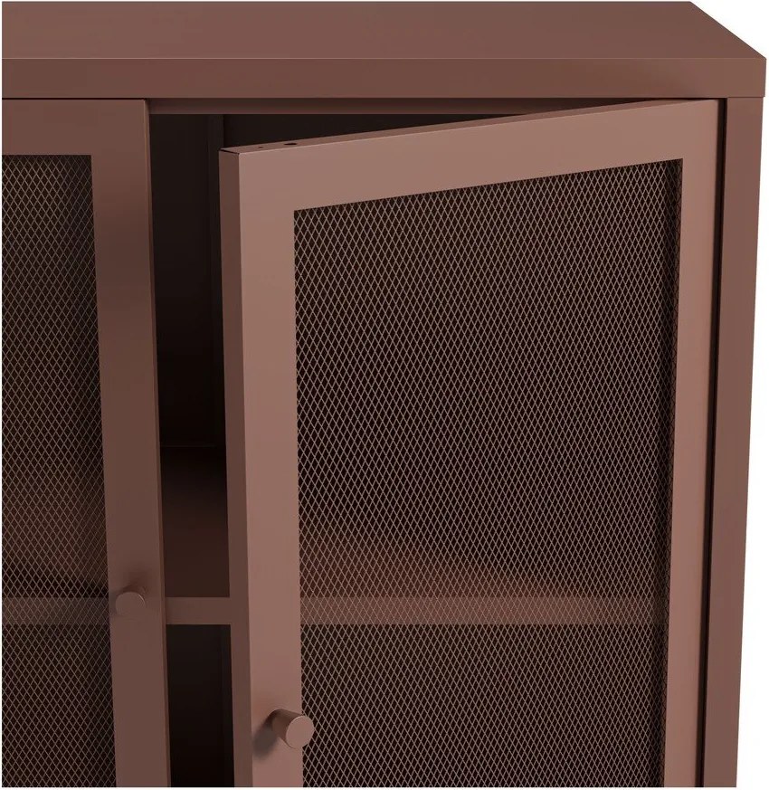 Borvörös fém komód 121x90x40 cm Fayna – Marckeric