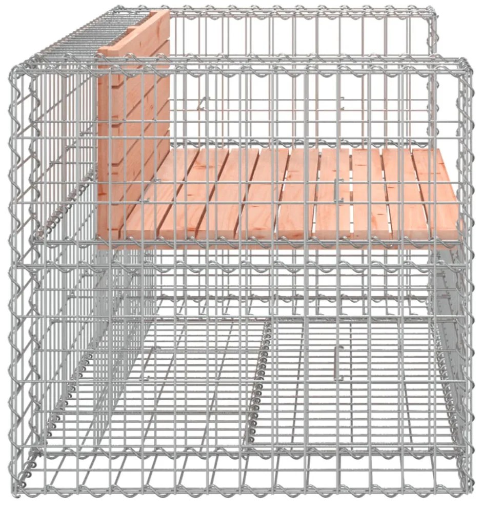tömör duglászfenyő gabion kerti pad 143 x 71 x 65,5 cm