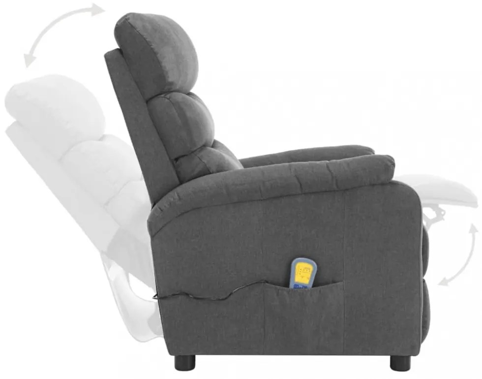 világosszürke szövet elektromos masszázsfotel