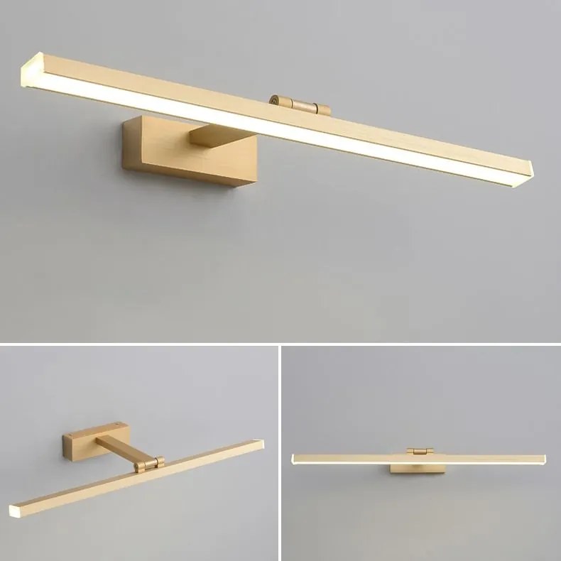 Toolight Szerszámlámpa, LED fürdőszoba fali lámpa a tükör felett 80cm 16W 4000K APP835-1W, arany, OSW-07013
