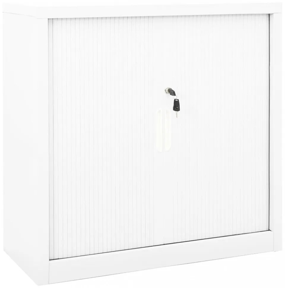 vidaXL fehér acél tolóajtós szekrény 90 x 40 x 90 cm