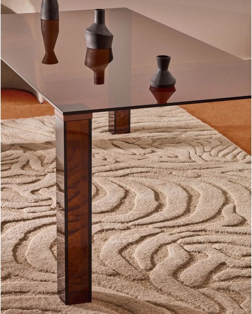 Üveg étkezőasztal 90x160 cm Adularia – Kave Home