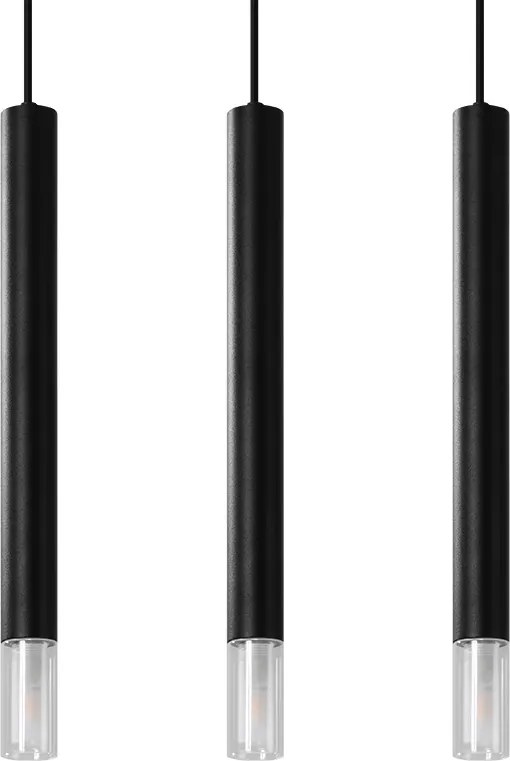 SOLLUX SL-0962 WEZYR Hengeres Függesztett Lámpa Fekete G9 IP20