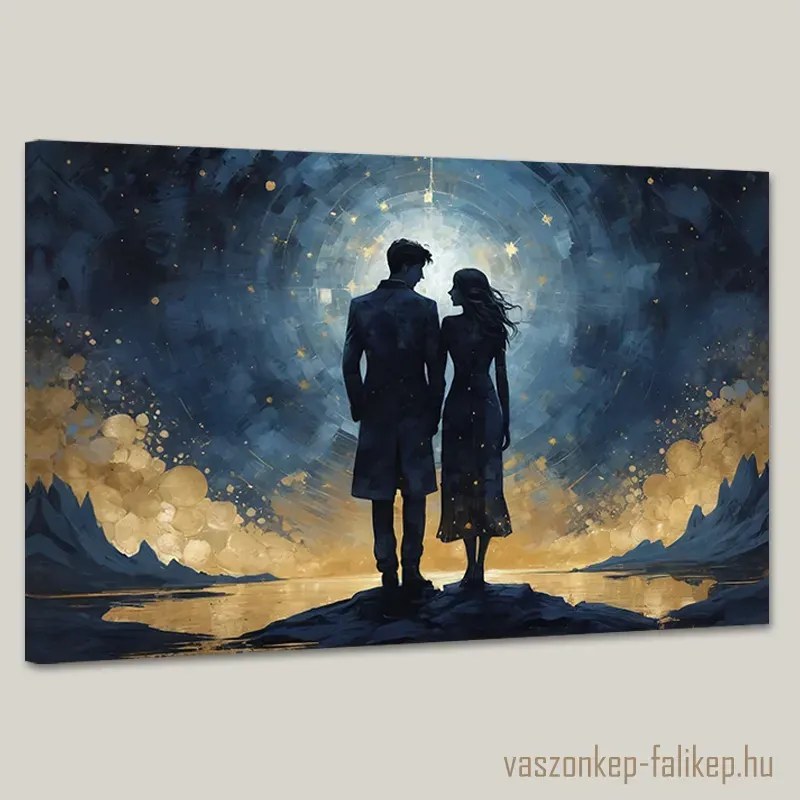 Csillagos éjszaka romantikája falikép – hangulat és elegancia 60x40 cm