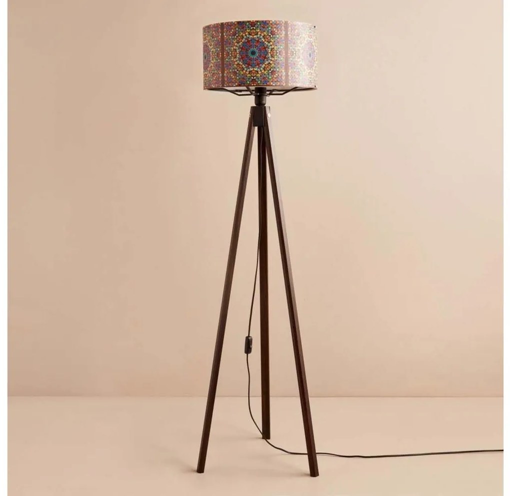 Állólámpa AYD 1xE27/40W/230V barna/többszínű