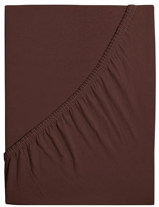 Jersey lepedő kiságyba EXCLUSIVE 60x120 cm sötétbarna