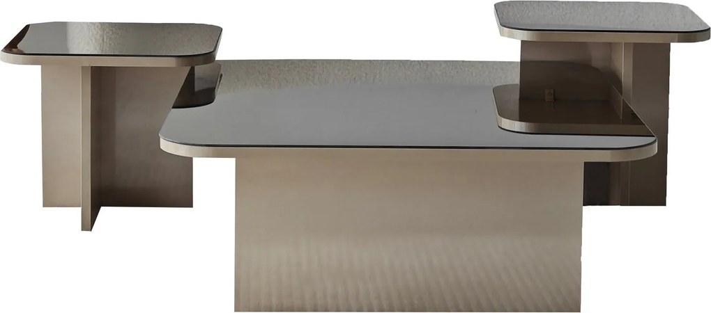 3 darabos dohányzóasztal szett, Jazz szürke