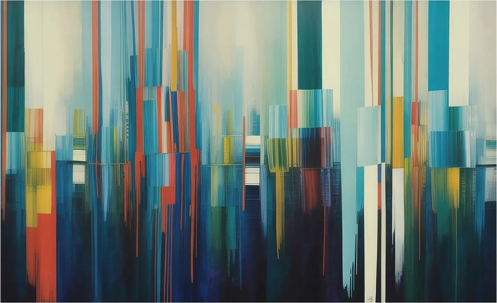 Fali fotótapéta előszoba konyhába Absztrakt csíkok 416x254 Ragasztó