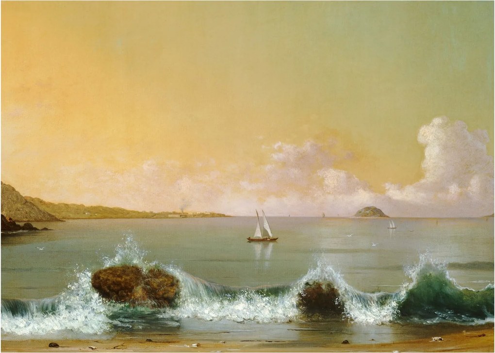 Üveg kép - Martin Johnson Heade, Rio de Janeiro Bay, reprodukciók (70x50 cm)