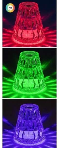 Rabalux 76004 - LED RGB Dimmelhető újratölthető asztali lámpa SIGGY LED/2W/5V 3000K