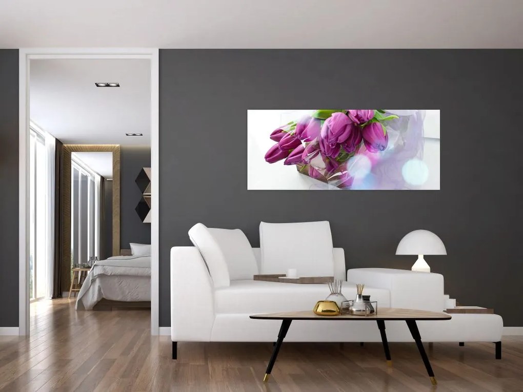 Kép - csokor tulipán (120x50 cm)