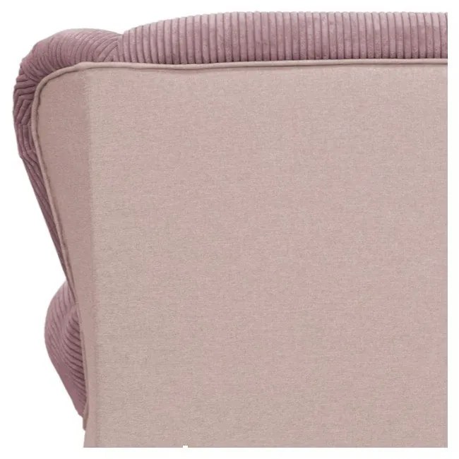 Rózsaszín kordbársony fotel Lord – Ropez