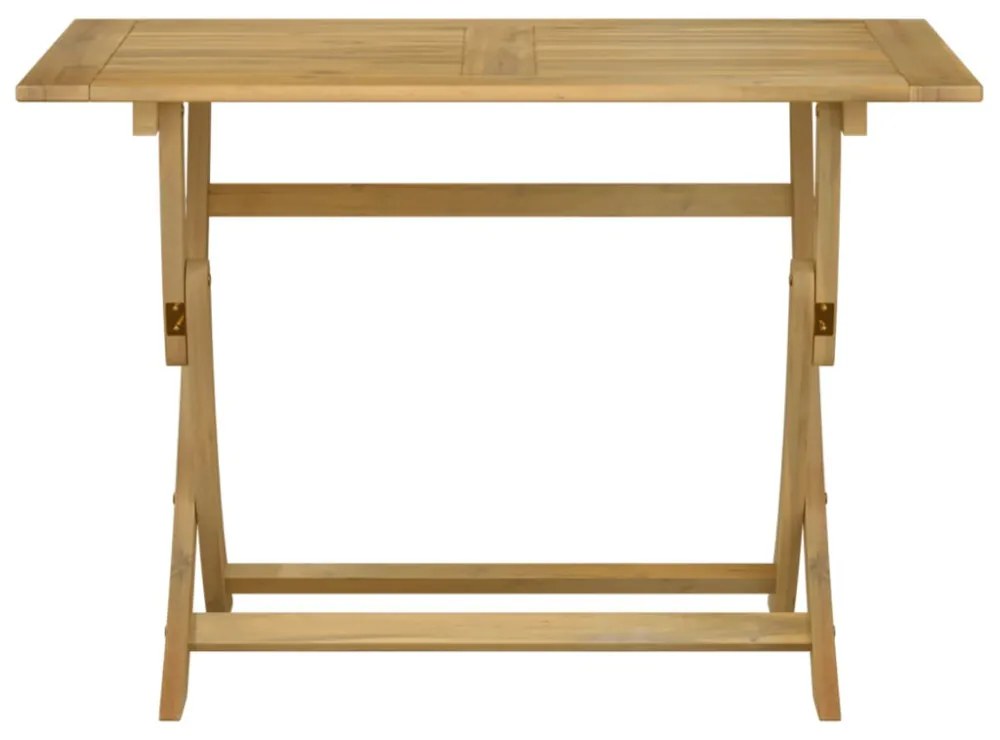 összecsukható tömör akácfa kerti asztal 110 x 55 x 75 cm