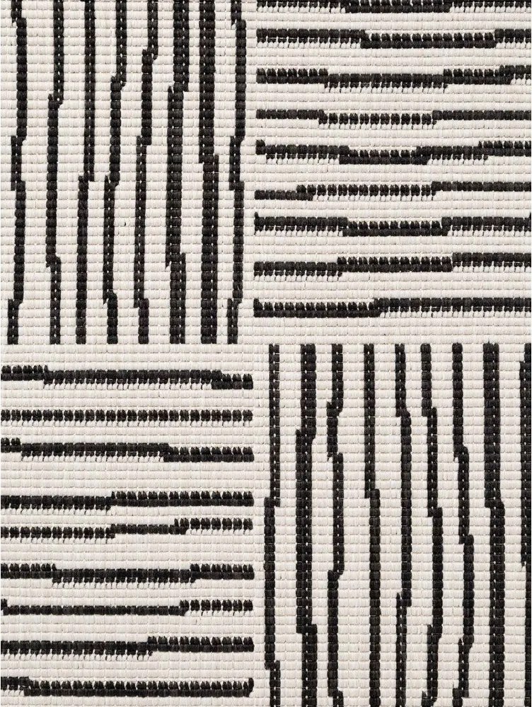 Fekete-krémszínű kültéri-beltéri szőnyeg 200x300 cm Haringey Nightingale – Ted Baker