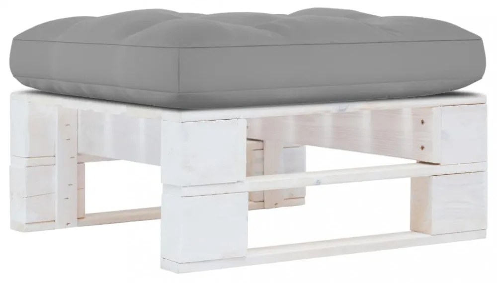 fehér impregnált fenyőfa kerti raklapzsámoly