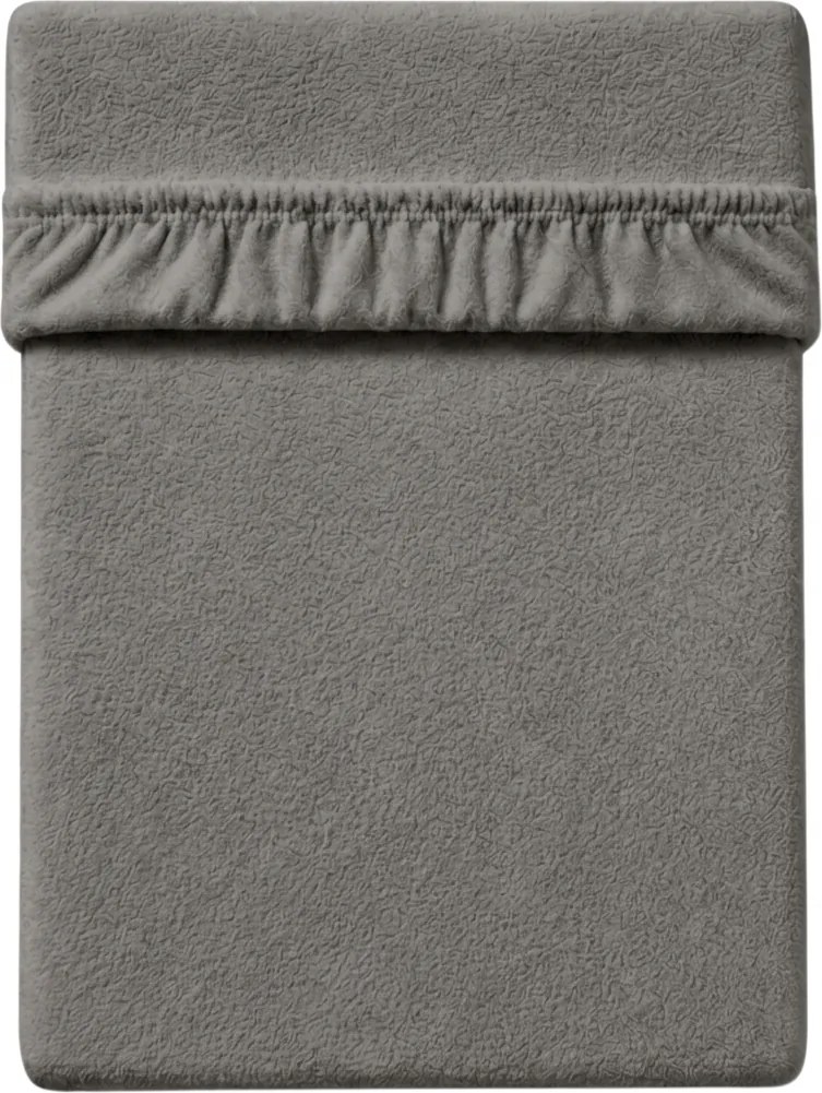 MOLTON sötétszürke fleece gumis lepedő 90 x 200 cm