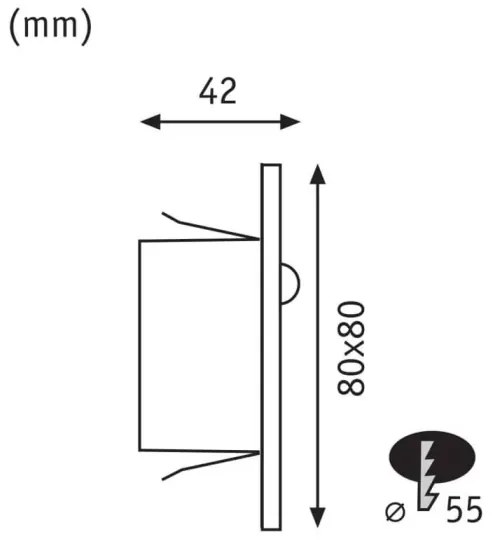Paulmann 93135 - LED/1,2W Lépcsőmegvilágító érzékelővel EDGE 230V fekete