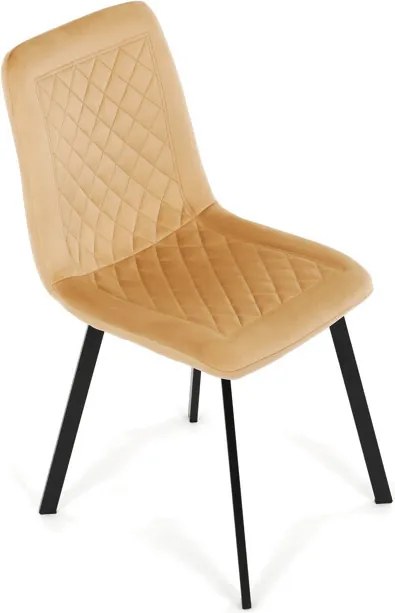 Étkezőszék, sárga, bársony szövet, DCL-973 YEL4