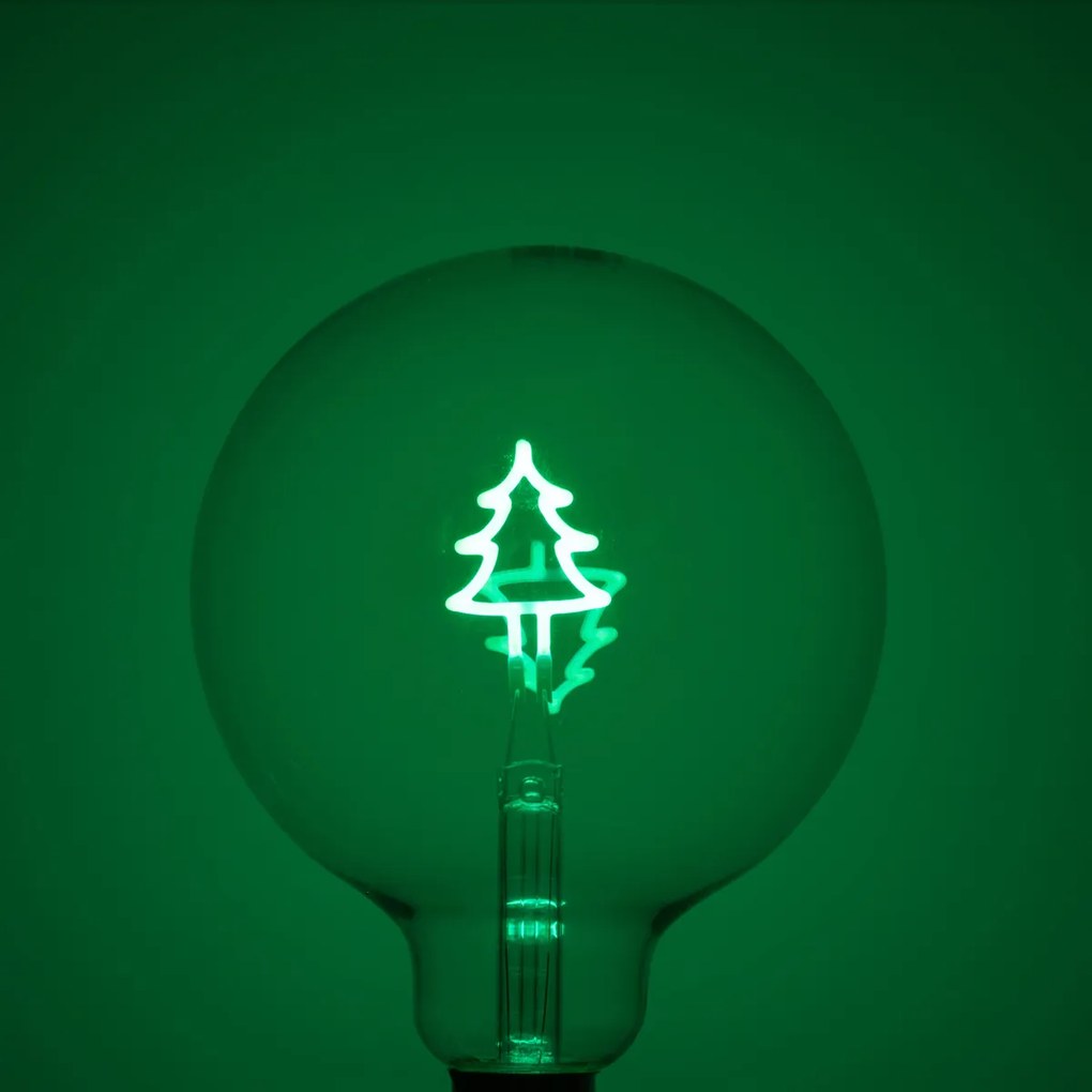 Karácsonyi E27 LED izzó karácsonyfa filament G125 átlátszó 1.8W 100 lm