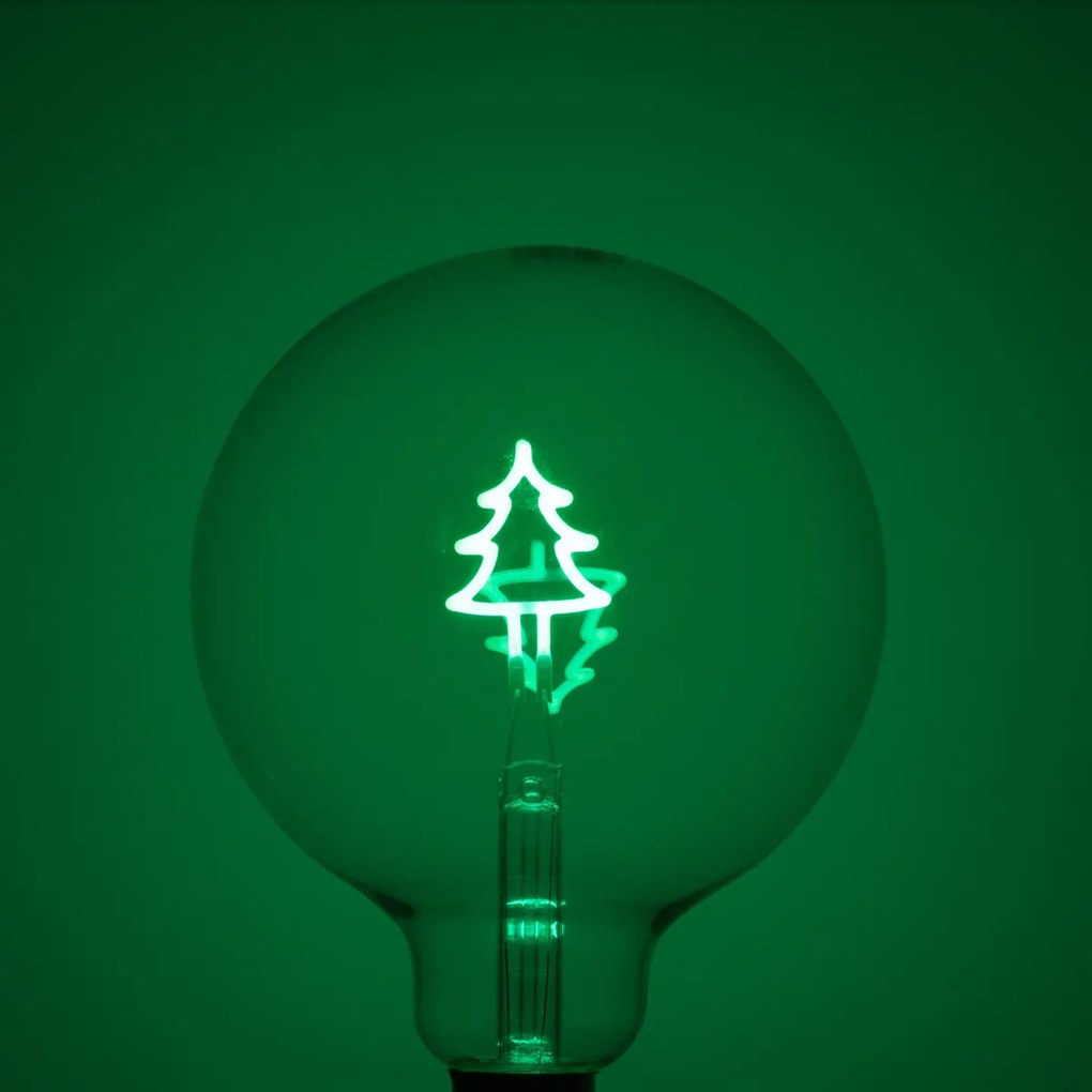 Karácsonyi E27 LED lámpa G125 átlátszó 1,8W 100 lm