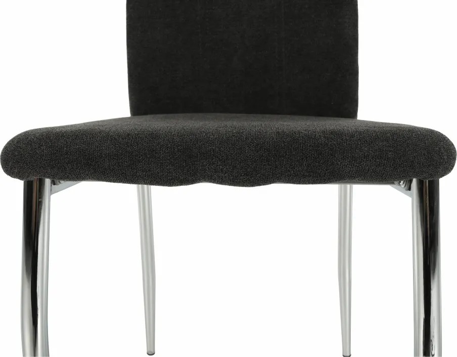 Étkezőszék, szürkésbarna szövet/króm, OLIVA NEW