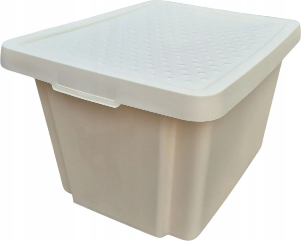 26L-ES Tartály Fedővel Krémszínű 44X27X34CM 26L