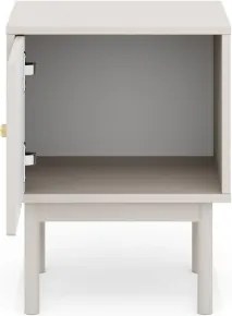 Éjjeliszekrény 1 ajtós kasmír színben arany fogantyúkkal – MAZOMA