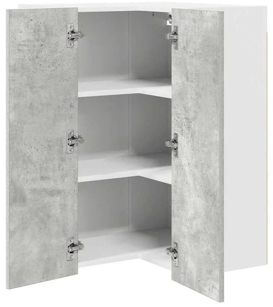 Függő szekrény Riga Beton szürke és fehér 57 x 57 x 80 cm