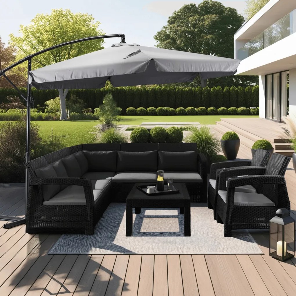 AKRON világosszürke kerti napernyő