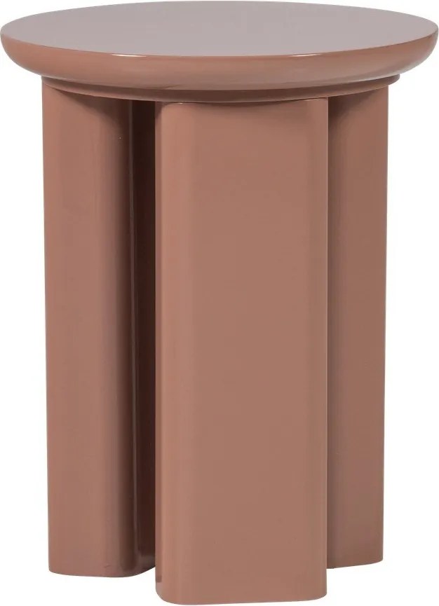 Fényes kerek tárolóasztal ø 40 cm Orivo – WOOOD