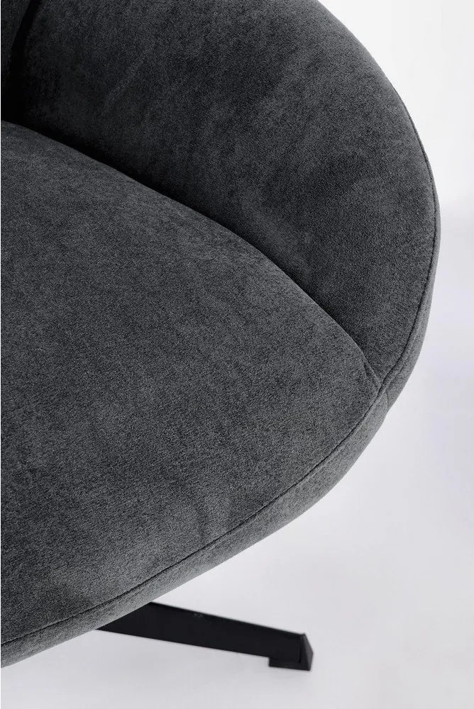 Fekete forgó fotel Violante – Bizzotto