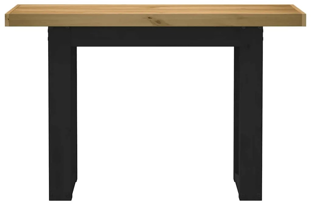 konzolasztal NOAIN U alakú lábak 120x30x75 cm tömör fa fenyőfa