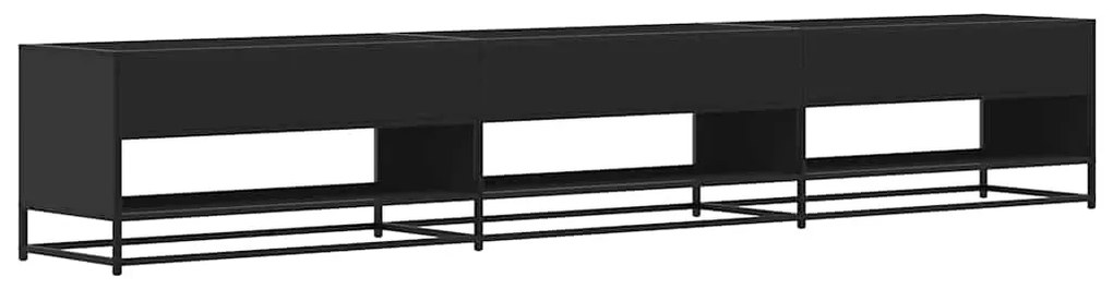 fekete szerelt fa TV-szekrény 270 x 40 x 46 cm