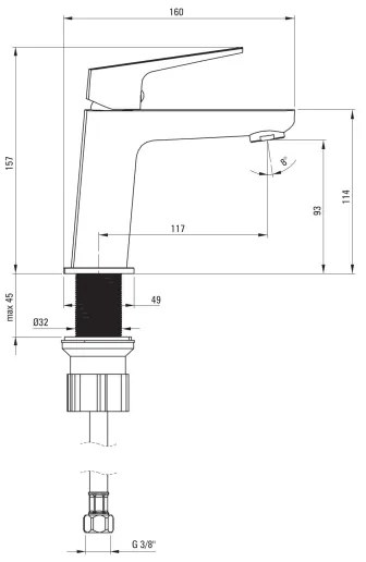 Deante BQL_N20M - BLUR mosdócsaptelep fekete
