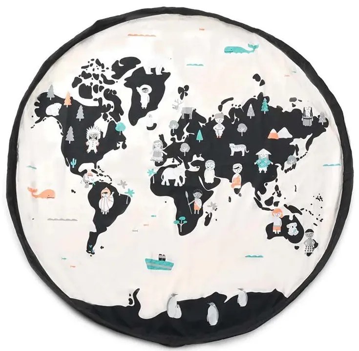 Play & Go játszószőnyeg és tároló táska World Map/Stars